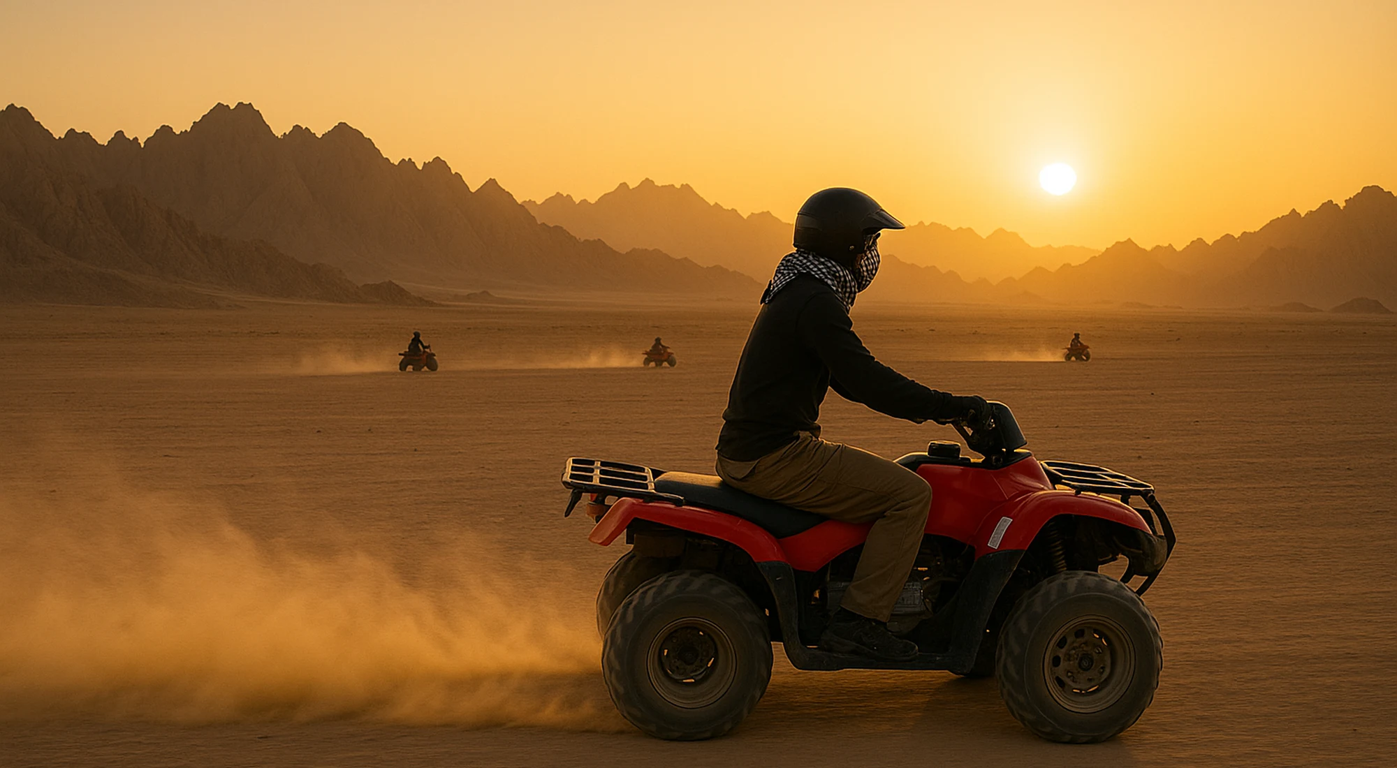 Sunset Desert Safari Trip by ATV Quad in Marsa Alam